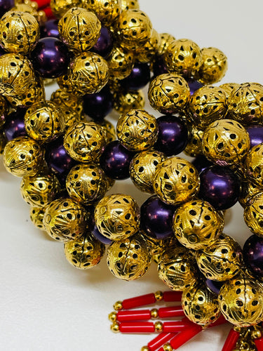 Julie Rubaro Purple and Red Wrap Bracelet Devil's Details